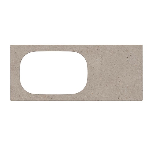 Kerama Marazzi MAGICA Столешница из керамогранита для раковин, встраив. сверху Риккарди 120 см, бежевый мат. (без отв.)