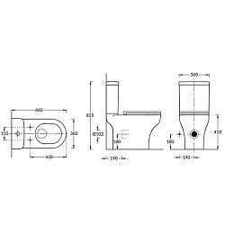 Kerama Marazzi Бачок для унитаза BUONGIORNO, белый глянцевый
