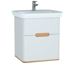 Тумба с раковиной для ванной VitrA Sento 60822 65 см матовая белая МДФ