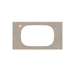 Kerama Marazzi MAGICA Столешница из керамогранита для раковин, встраиваемых сверху Риккарди 90 см, бежевый матовый