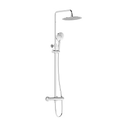 Душевая система VitrA AquaHeat A47201EXP с термостатическим смесителем и ручным душем хром латунь