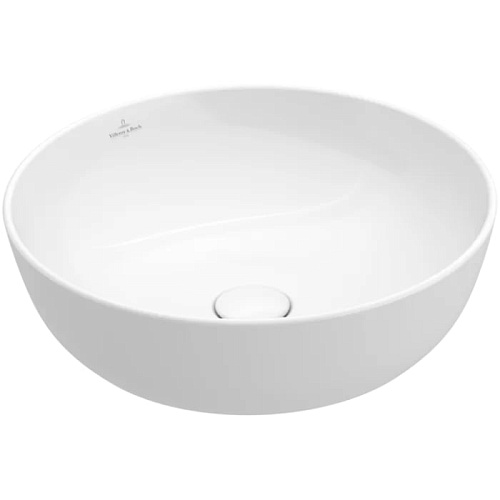 Villeroy&Boch Artis Раковина накладная 430*430*125h, без отв. под смеситель, без перелива, TitanCeram, цвет альпийский белый
