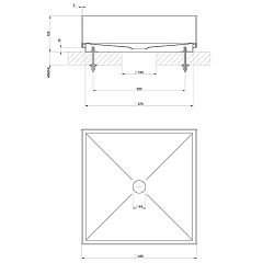 GESSI 316 Раковина 400x400 мм., для установки на столешницу, без перелива, нержавеющая сталь, цвет Copper Brushed PVD