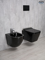 Унитаз подвесной Gid Tr2144BL 62224Y черная глянцевая 52x36x33.5