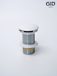 Донный клапан Gid без перелива Whm100 74403K белый матовый 7x7x10