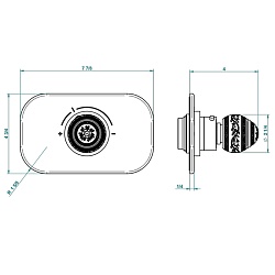 THG General items Встраиваемая  часть термостата на 3/4"