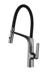 Смеситель для кухни Vincea VKF-115GM, вороненая сталь,