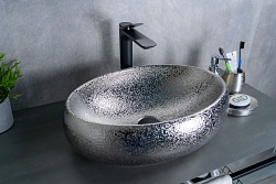 Раковина Gid 9030s 52235 накладная хром 48x34x15