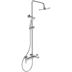 Ideal Standard IdealRain Cerafine O Душевая система с настенным смесителем, верхним душем &Oslash;20см., держателем, лейкой для душа и шлангом 175см., цвет: хром