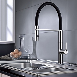 Смеситель для кухни Vincea VKF-114CH, хром,