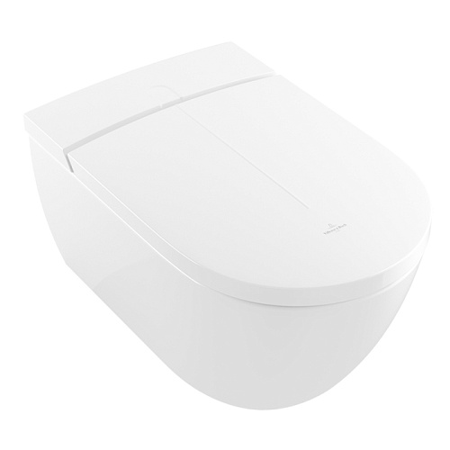 Villeroy&Boch Viclean Унитаз-биде подвесной 385*595*400, CeramicPlus, цвет-альпийский белый
