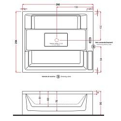 GRUPPO TREESSE MAYA Минибассейн 2600х2050х950 мм.,г/м,  хромотерапия 2, фильтрация, озон дезинф., внешняя панель VTR белая, нагреватель3kw  цвет белый