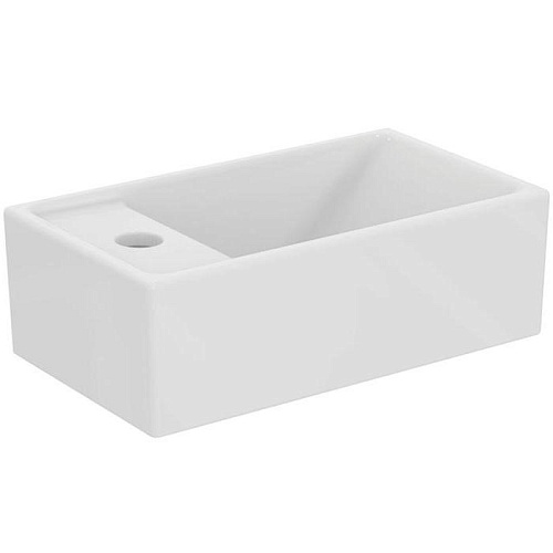 Ideal Standard i.life S Раковина 370х210xh120 мм, подвесная, с отв. под смес. слева, без перелива, без крепежа, цвет: белый глянец