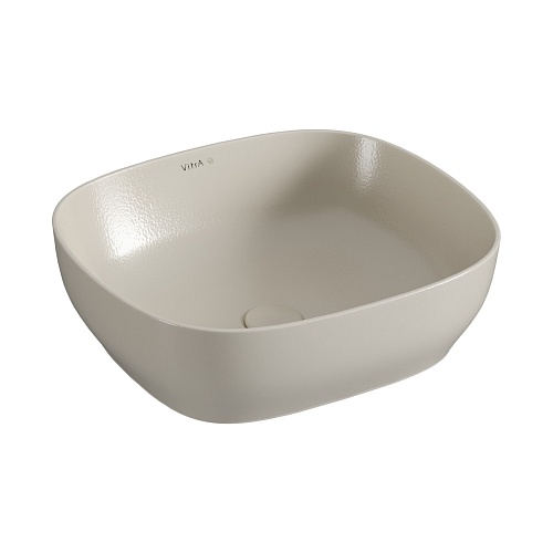 Раковина чаша VitrA Outline Recycled 7994B066-0016 48 x 42 см накладная матовая бежевая антибактериальное покрытие Hygiene