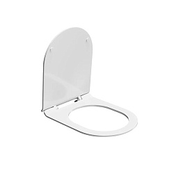 Kerama Marazzi PLAZA Сиденье для унитаза, быстросъемное с softclose, белое глянцевое (Цена по акции)