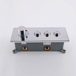 Встраиваемый смеситель для душа VSCV-433TCH трехфункциональный, термостатический, хром,