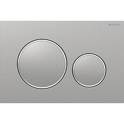 Geberit Sigma20 Клавиша для двойного смыва, круглая: полированные, легкоочищ. покр., декор. кольца: полированные (замена 115.778.SN.1)