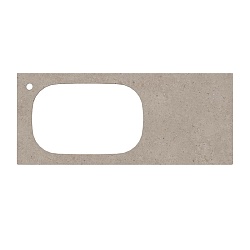 Kerama Marazzi MAGICA Столешница из керамогранита для раковин, встраиваемых сверху Риккарди 120 см, бежевый матовый