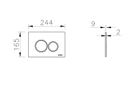 Кнопка смыва для инсталляции VitrA Origin 740-2400 глянцевая белая двойный смыв