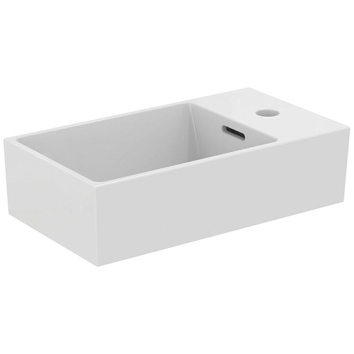 Ideal Standard Extra Раковина 450х250xh120 мм, подвесная, с отв. под смес. справа и переливом, с крепежом цвет: белый глянец