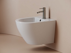 Биде подвесное Ceramicanova Alba, с крепежом для полностью скрытого монтажа, цвет белый, арт. CN11006