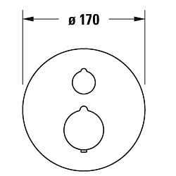 Duravit скрытая часть смесителя 1/2, цвет хром