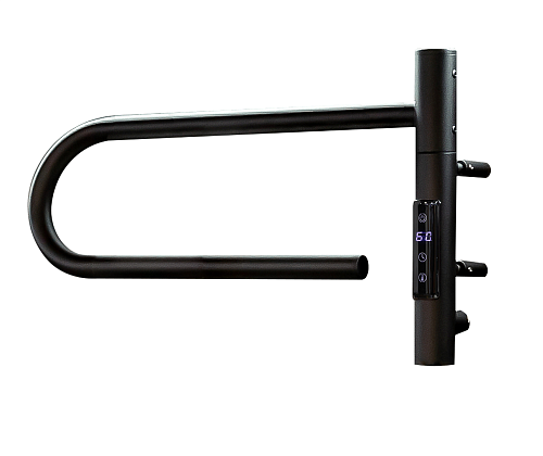 Полотенцесушитель электрический Vincea VTD-1P1BE 39x25, черный, таймер,
